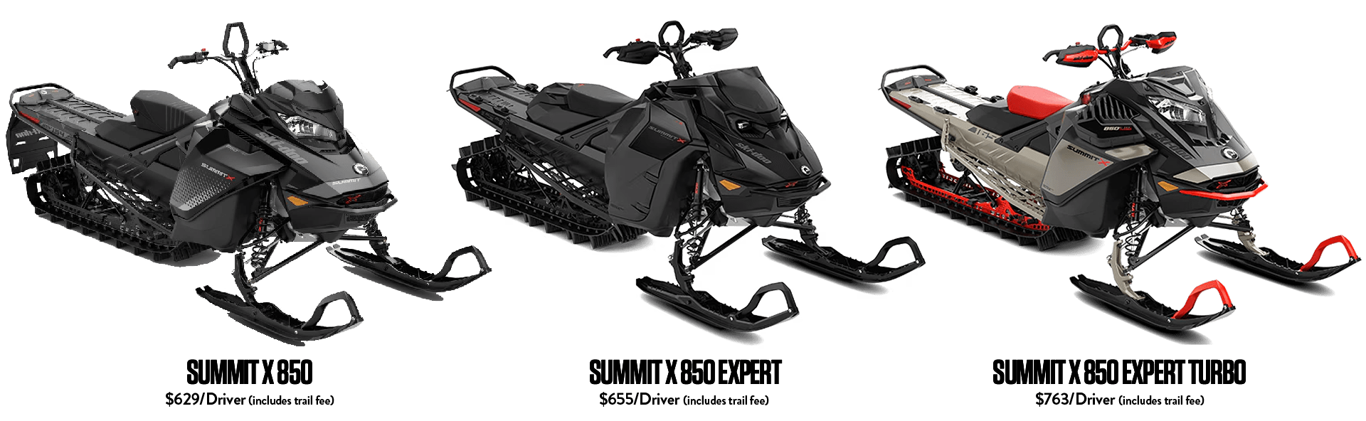 Ski-Doo Summit X 850 snowmobile rentals