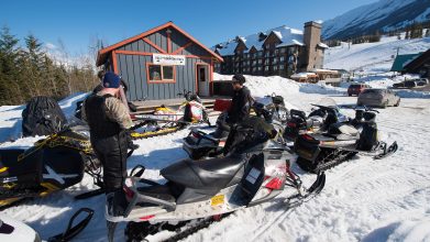 snowmobile tours kicking horse rentals bc golden