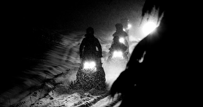 evening snowmobile tours golden bc