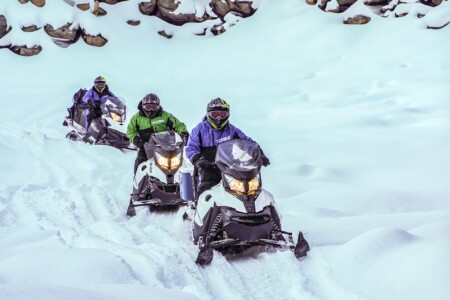 snowmobile tour golden for intermediate level riders